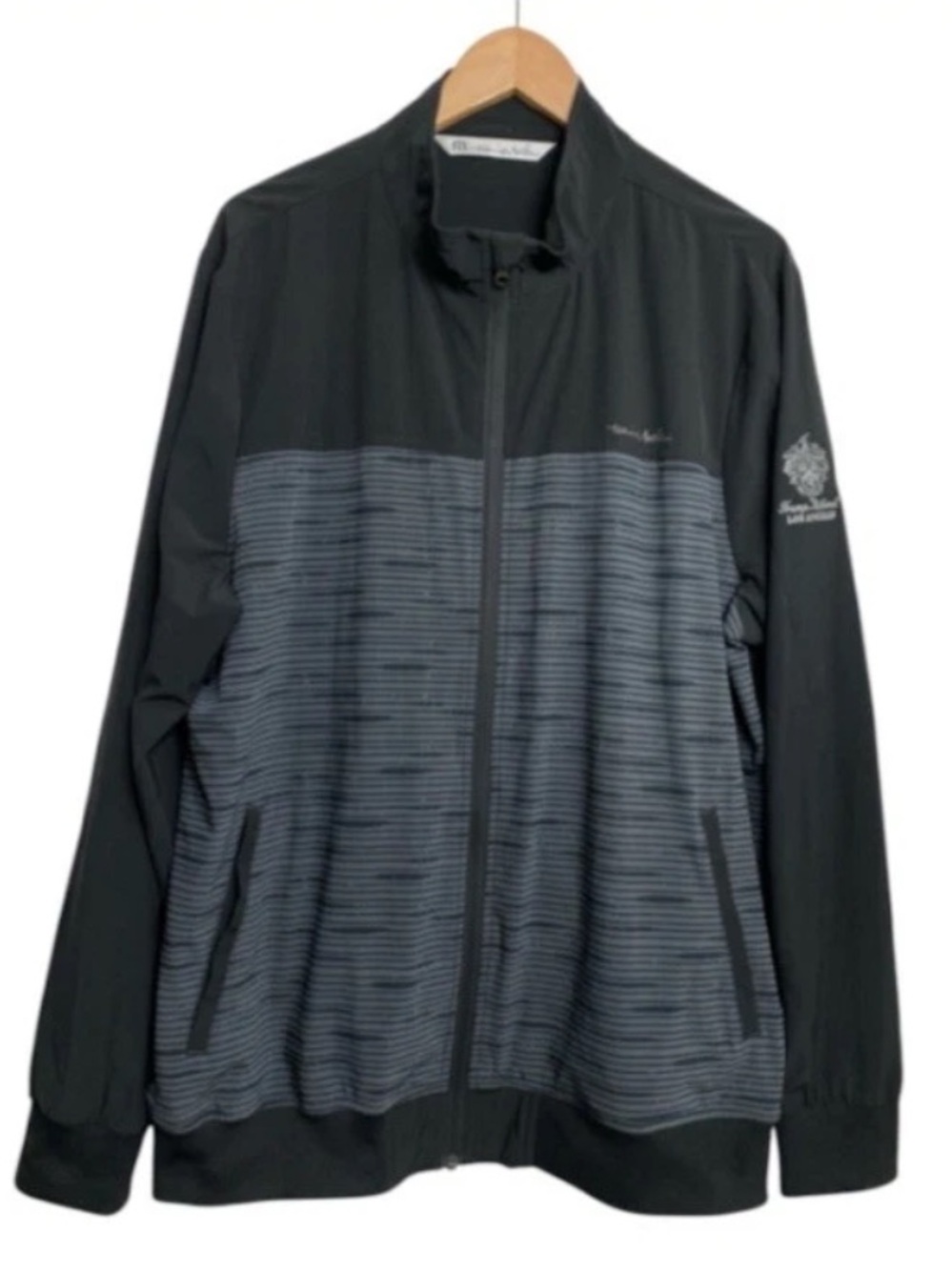Travis Mathew Full Zip Black Golf Jacket Trump National Los Angeles Size XL